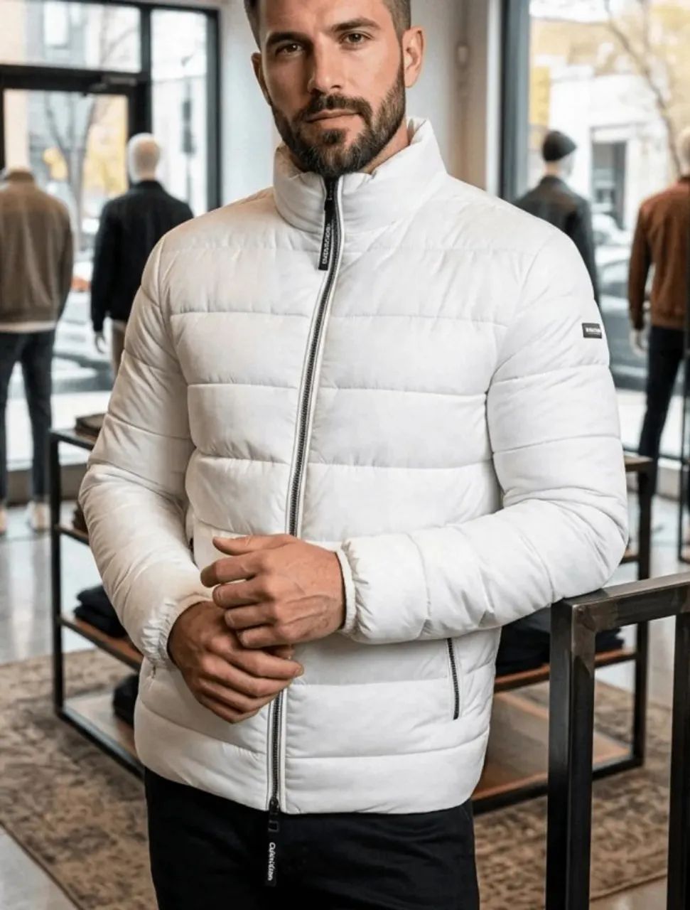 Jaqueta Calvin Klein Masculina Branca Importada - Nova com etiqueta