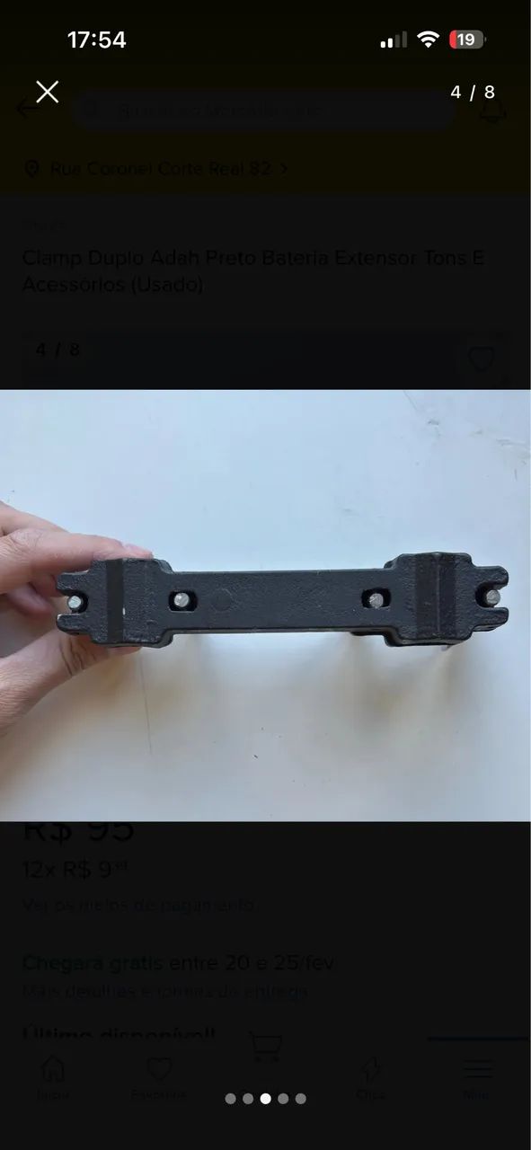 Clamp Duplo Adah Preto Bateria Extensor Tons E Acessórios - Foto 5