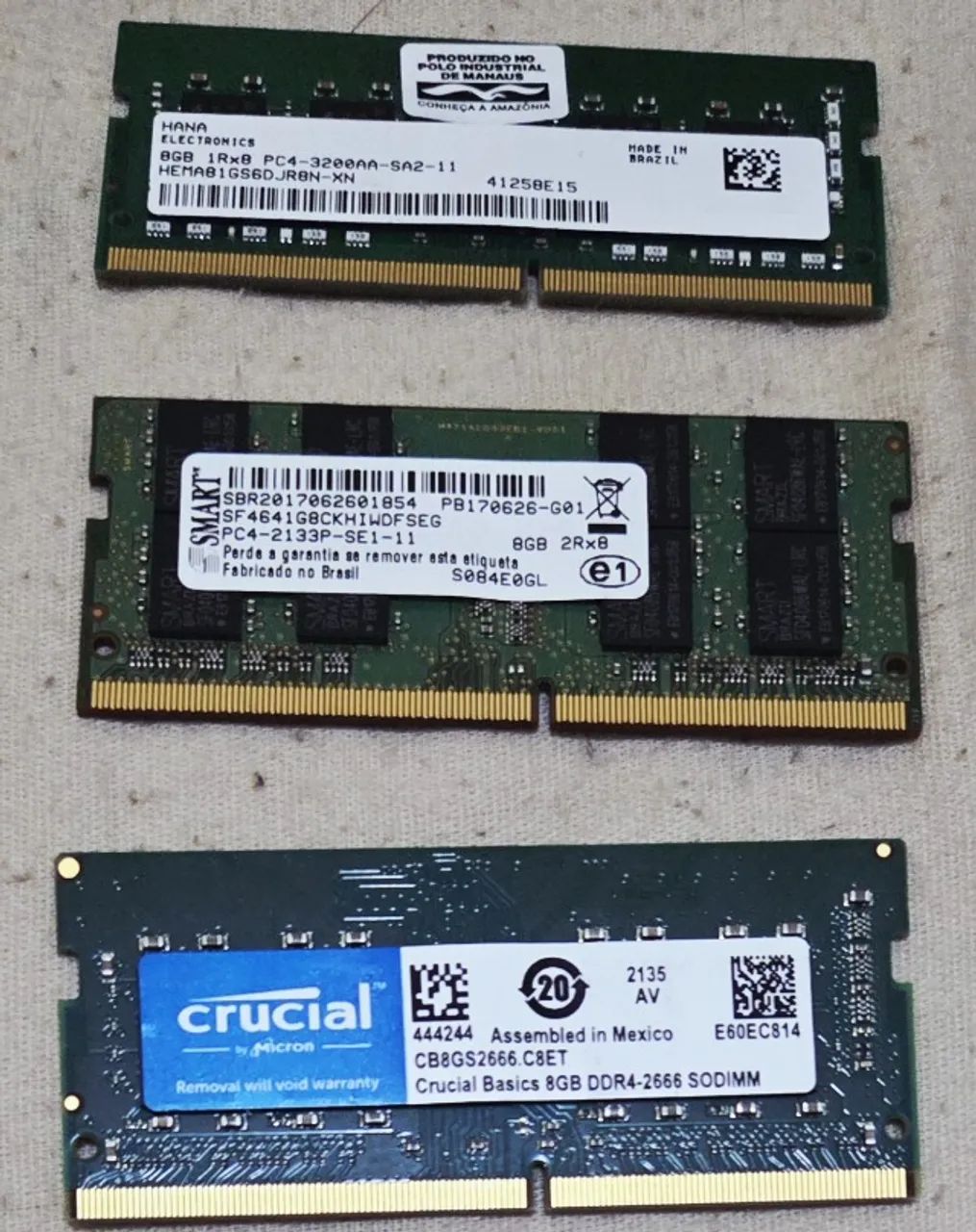 Memória Ram p/ PC Desktop e Notebook de 2 a 16GB DDR3 e DDR4, Usadas e Novas, Garantia  - Foto 3