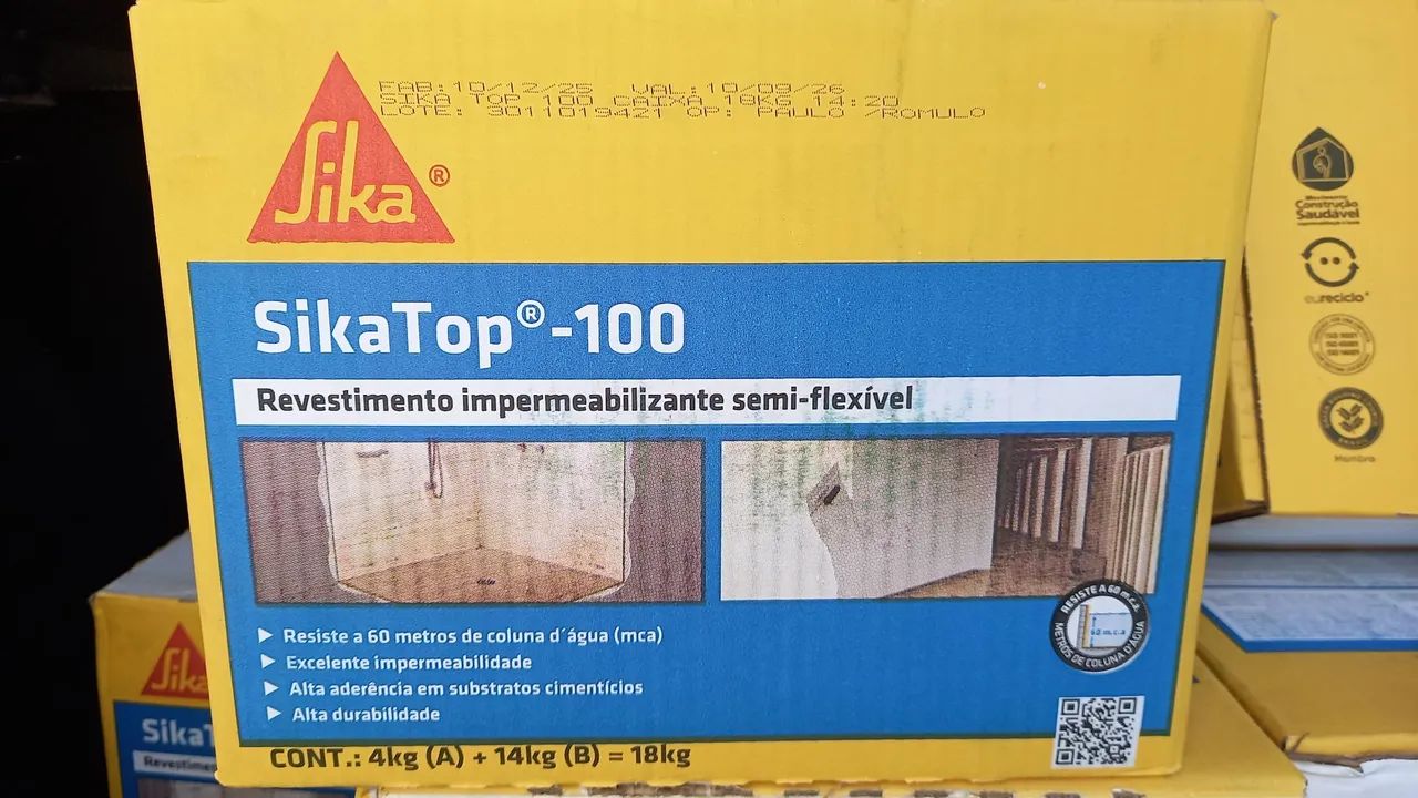 Sika top 100 , caixa com 18kg  