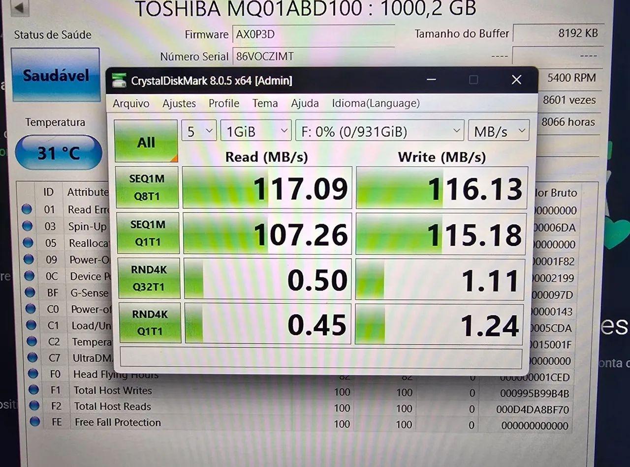 HD 1TB TOSHIBA SAUDÁVEL - Foto 4