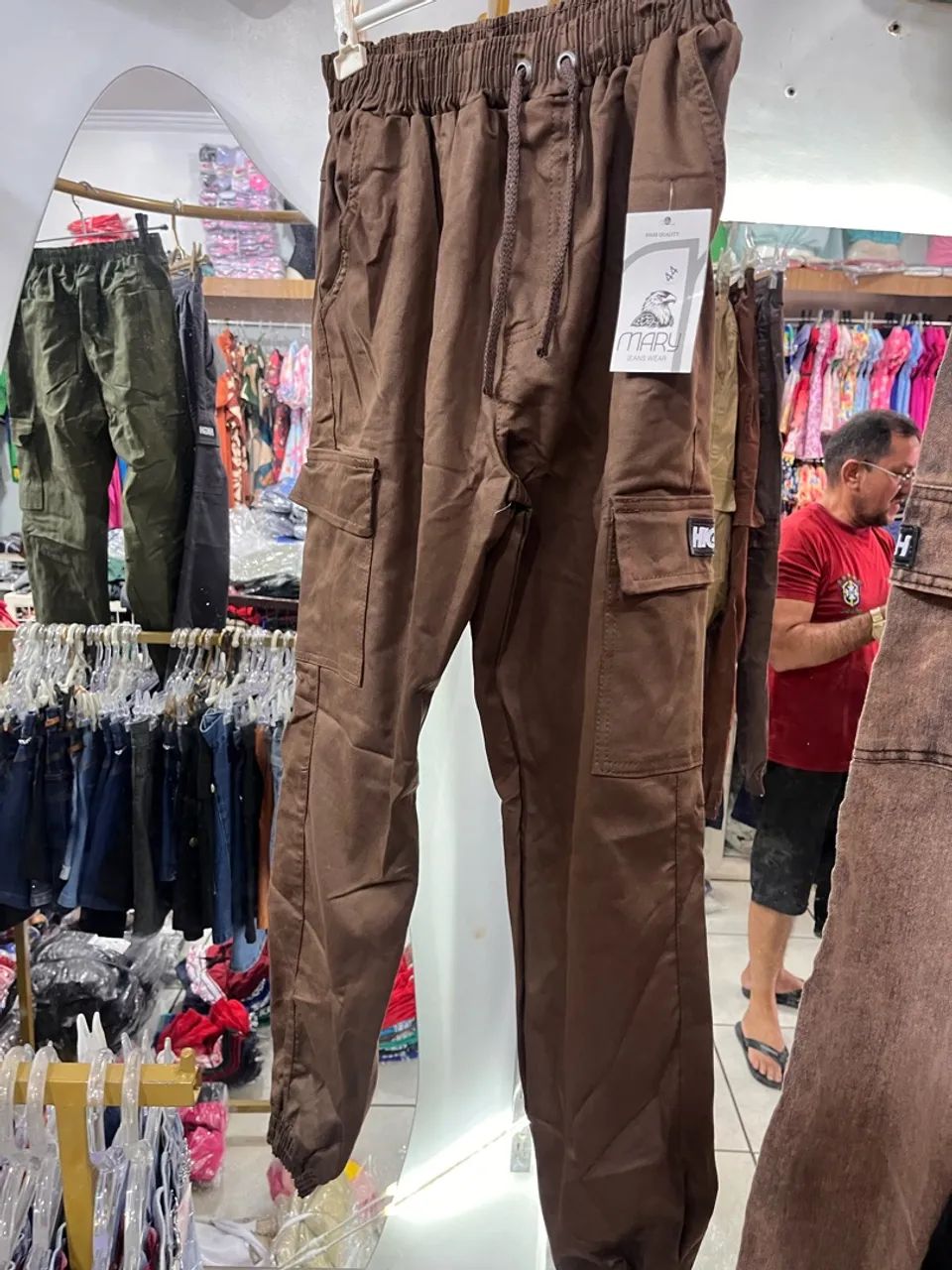 CALÇAS CARGO JOGGER MASCULINO - Foto 4