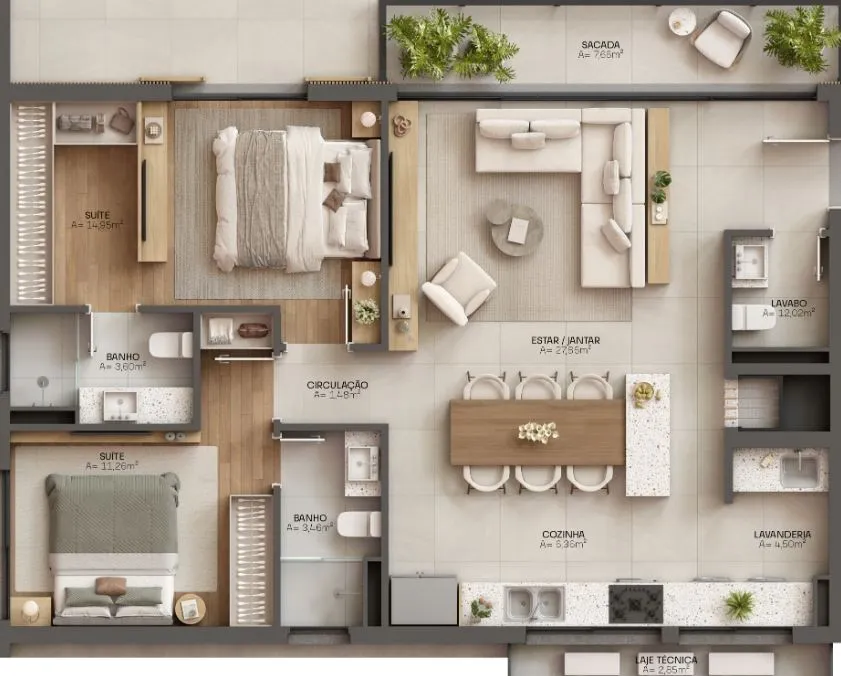 PLANTA 100m²