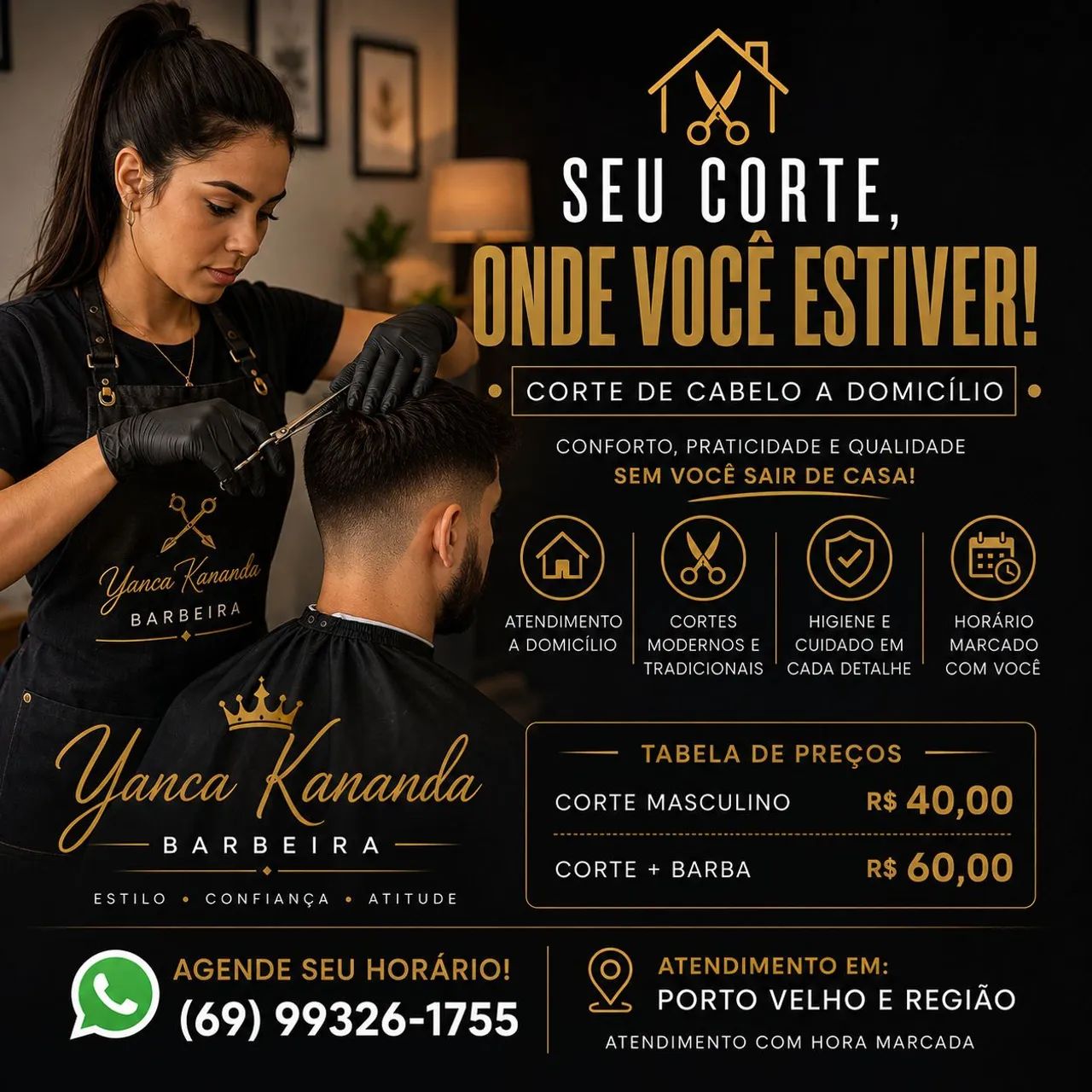 Barbeiro a domicílio 