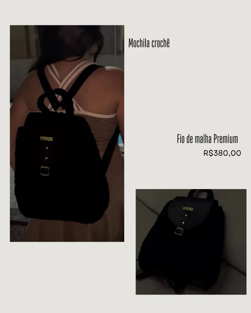 Mochila crochê 