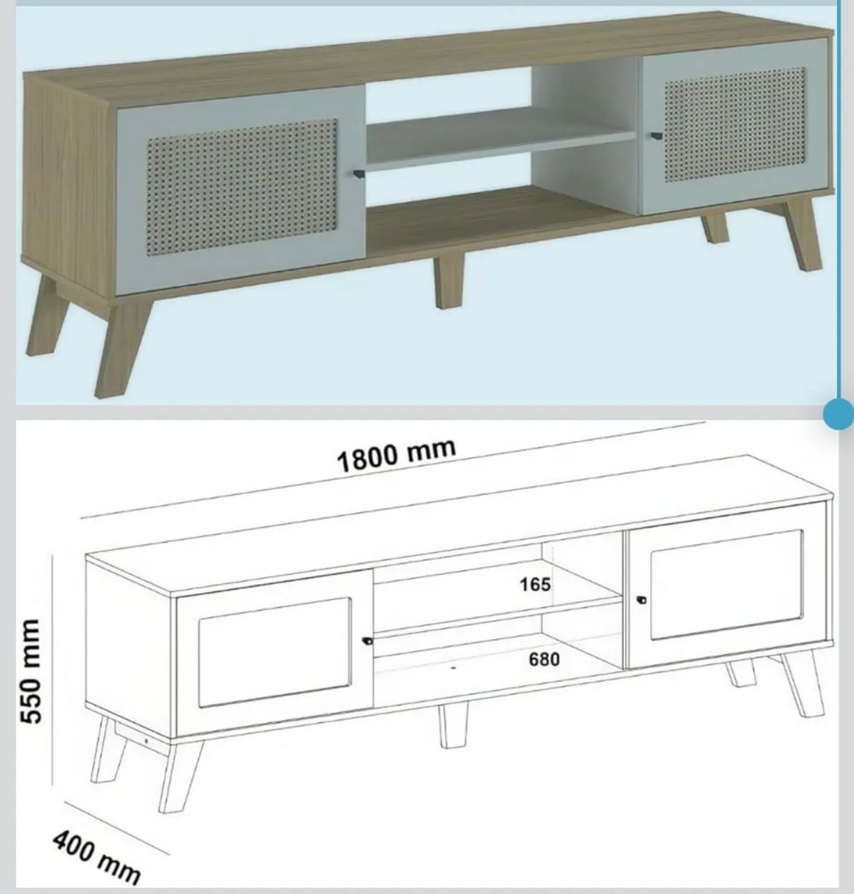 Rack para TV - Estilo Retrô - Estado de Novo - Foto 3