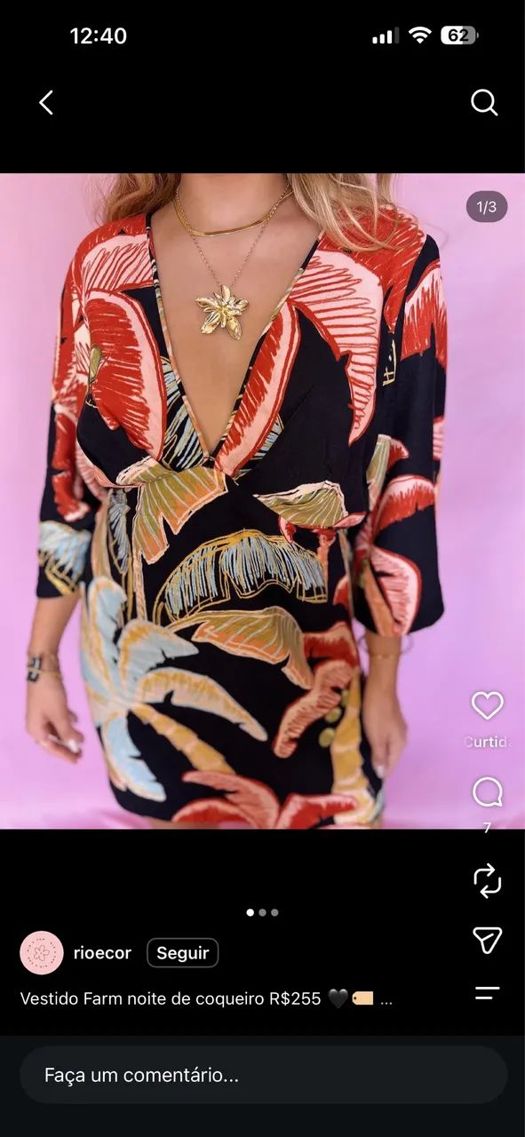 Vestido noite de coqueiros farm - Foto 2