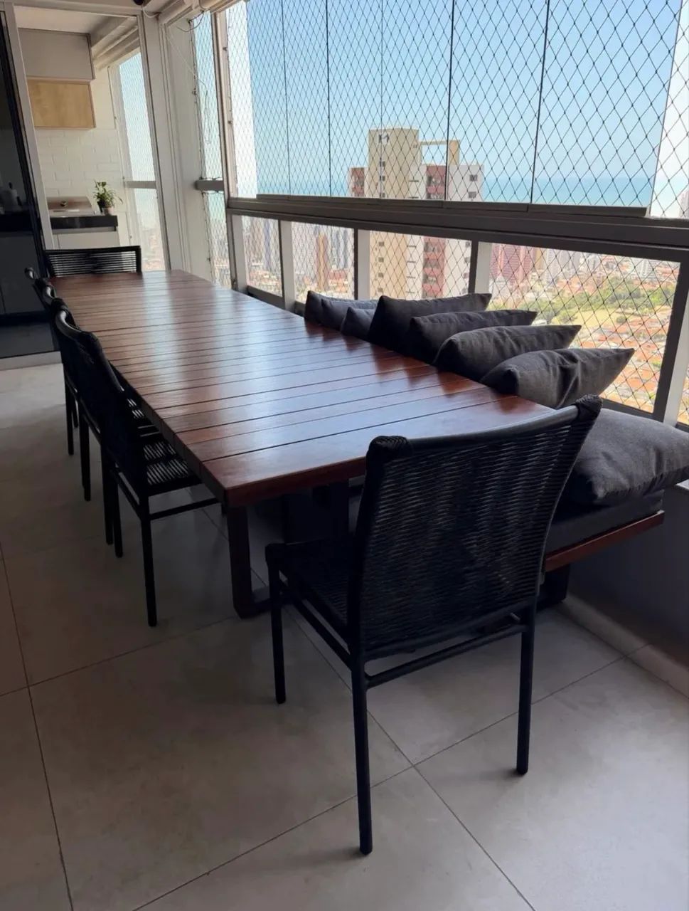 Conjunto de Mesa, Cadeira e Banco para 12 pessoas - Foto 4
