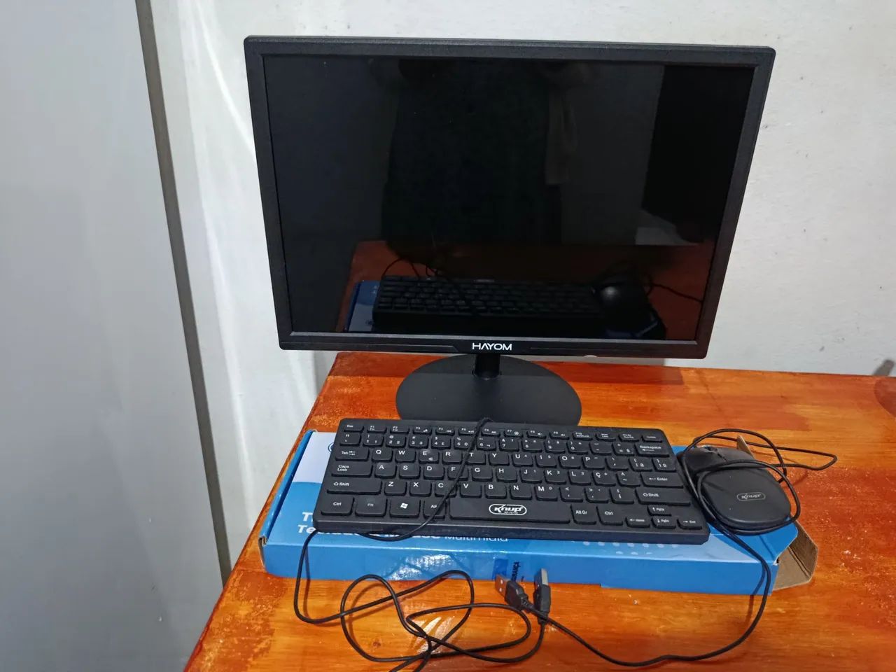 Monitor 10' semi novo e teclado
