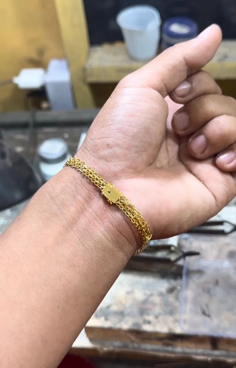 Pulseira masculina em Ouro18k  - Foto 3