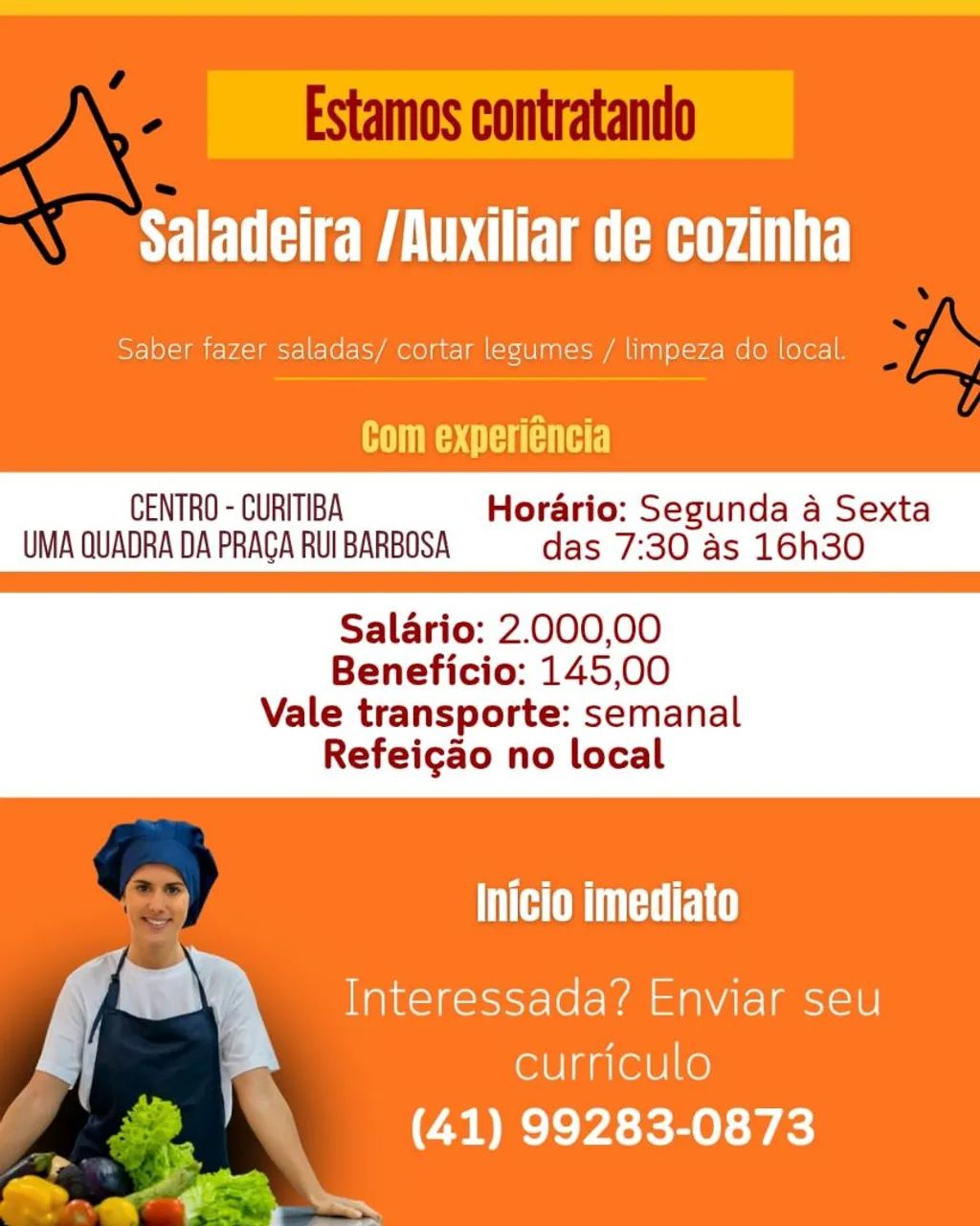 Vaga de emprego 