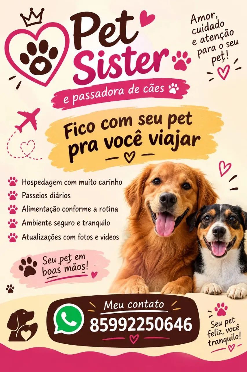 Sou babá de pets 