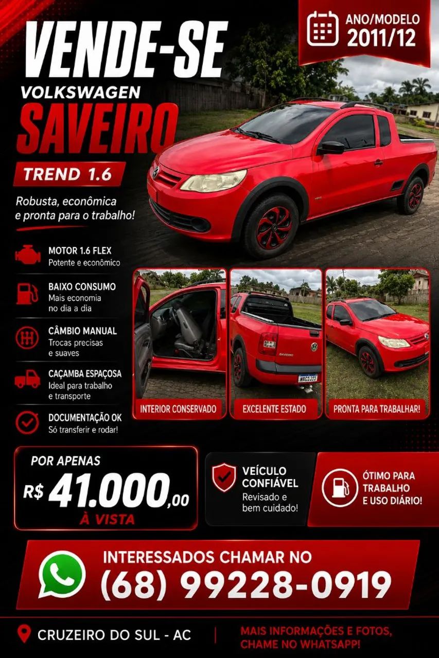 Volkswagen Saveiro 1.6 MI Total Flex 8V CE 2012