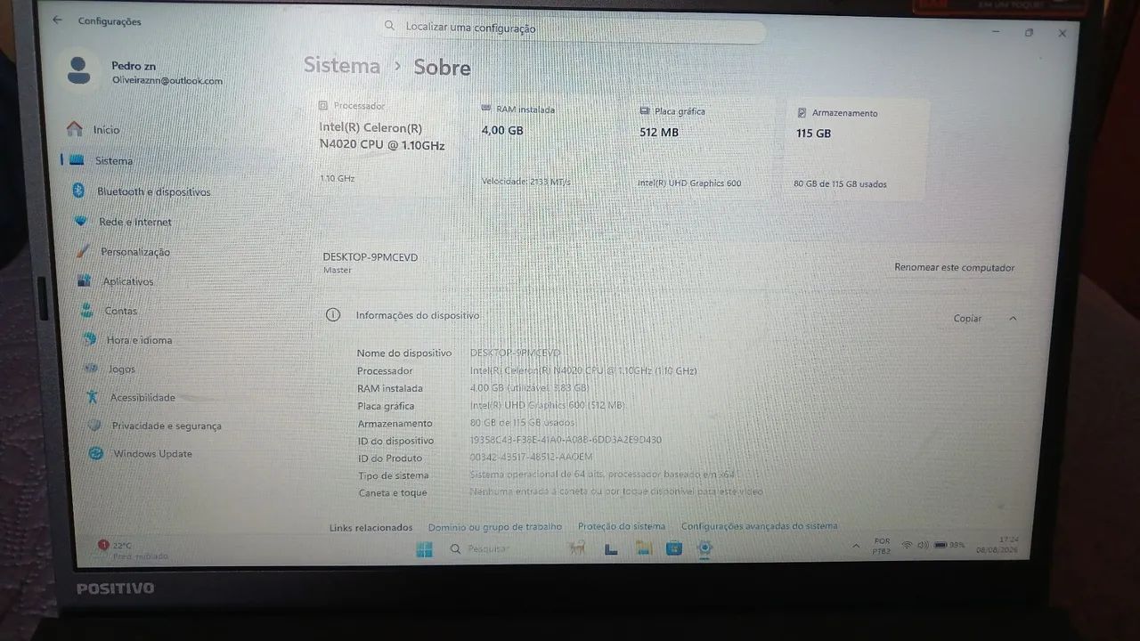 Notebook positivo c14  - Foto 3