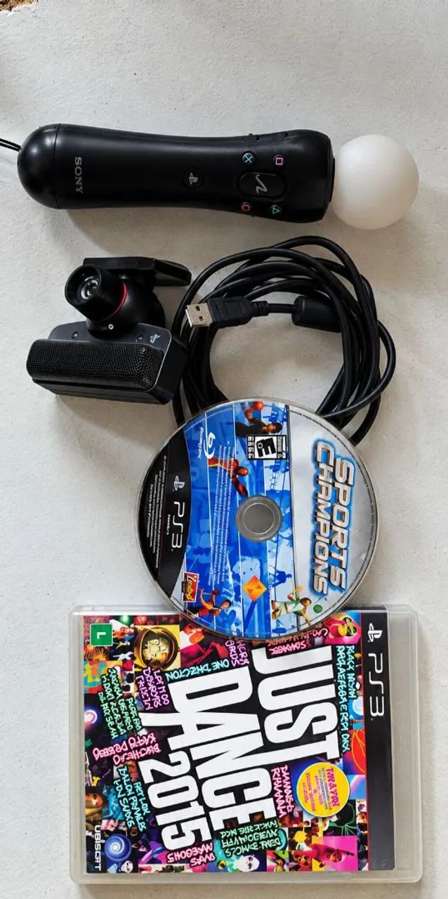 Controle de movimento PS3 + 2 Jogos
