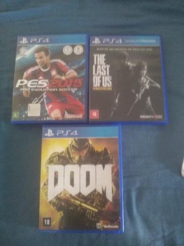 Vendo jogos PS4 The last of us, Doom