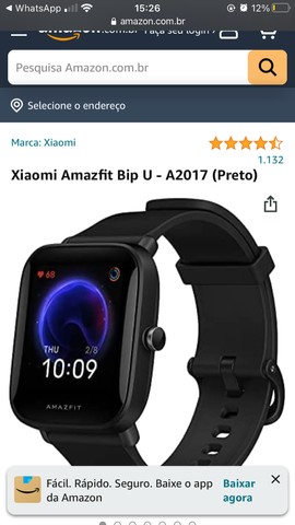 relogio xiaomi amazfit bip branco