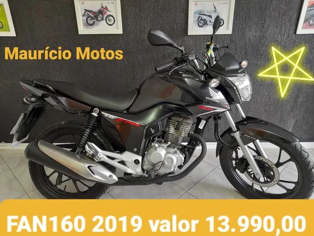 Moto Honda Fan 160 cg Preta 2019 Motos - Denty Motos