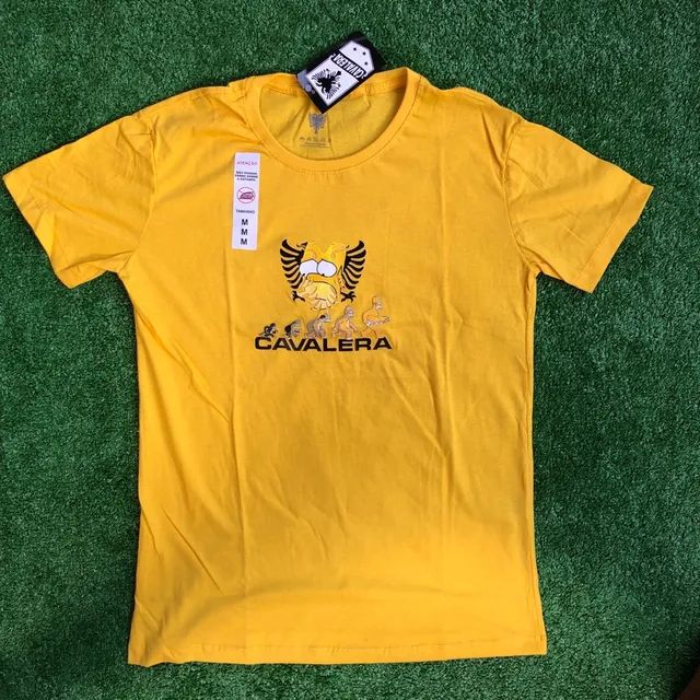 Camiseta Cavalera básica com logo - Laranja