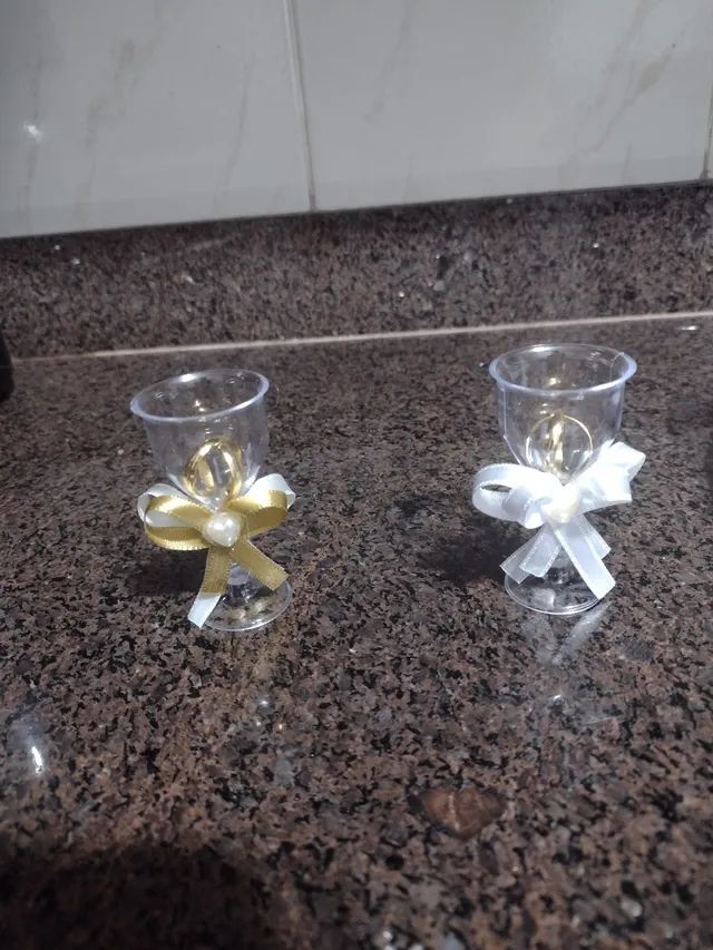 Lembrancinhas para casamento (Tacinha com aliança) - Foto 4