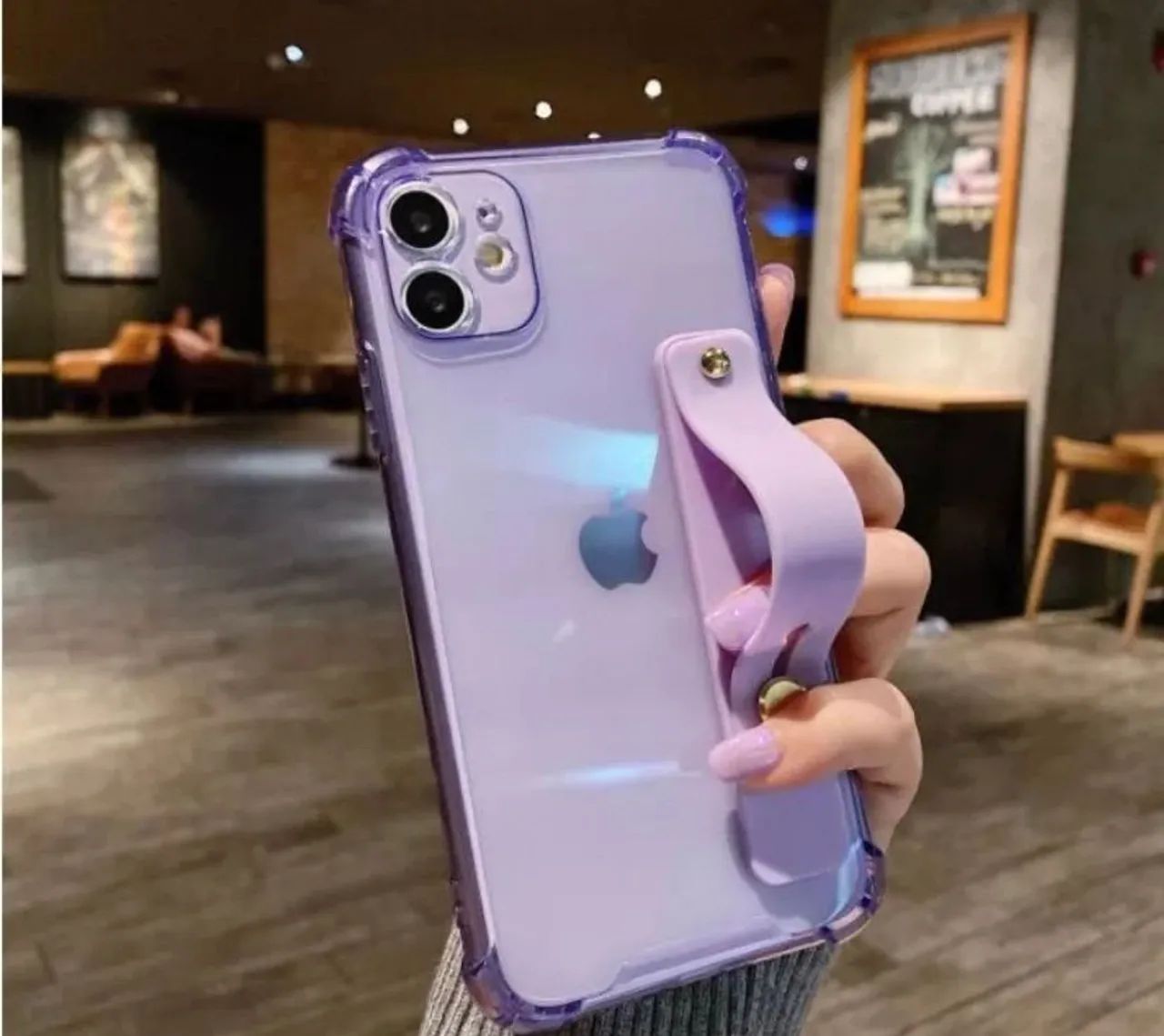 Case  capinha  iPhone 12 em silicone com apoio mãos  - Foto 5