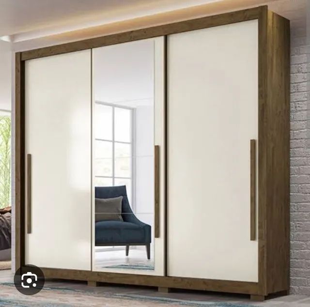 Guarda roupa casal a pronta entrega com espelho 