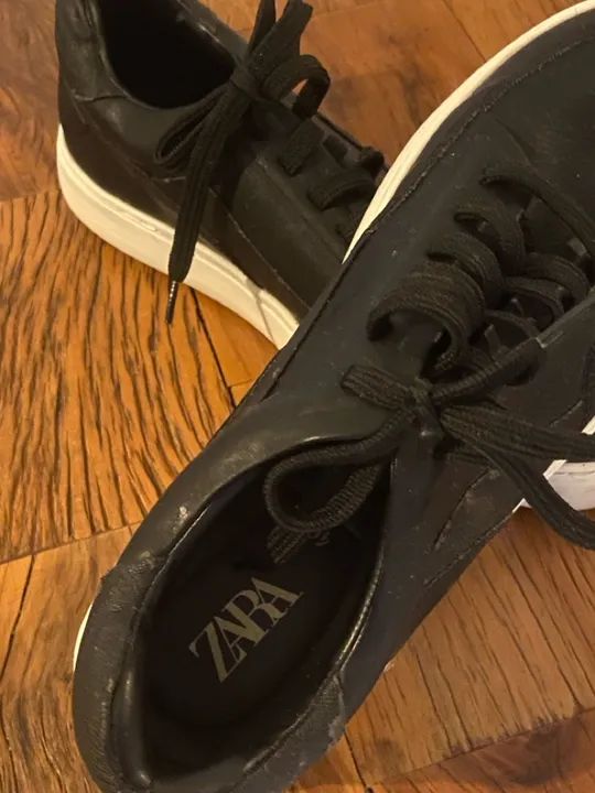 Sapatenis Zara Preto num40  - Foto 4