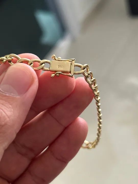Pulseira MACIÇO ouro 18k com 21cm e 15g - Foto 2