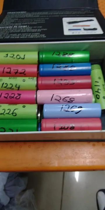 60 baterias de 1200mAh Lítio recarregável modelo 18650