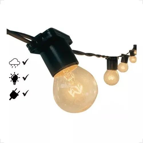 Varal De Luzes 20 Mts Com 20 Lâmpadas Inclusas - Foto 5