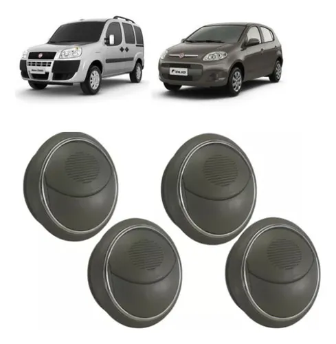 Difusor Ar Palio 12/18 Doblo 02/18 Cinza Aro Cromado