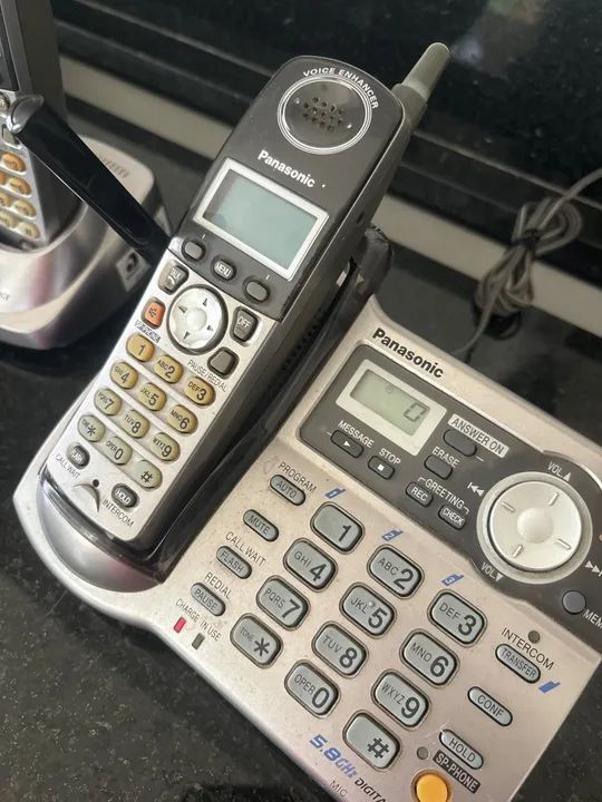 Telefone Panasonic - com secretária eletrônica extensão Sem Fio e Fixo - Foto 4