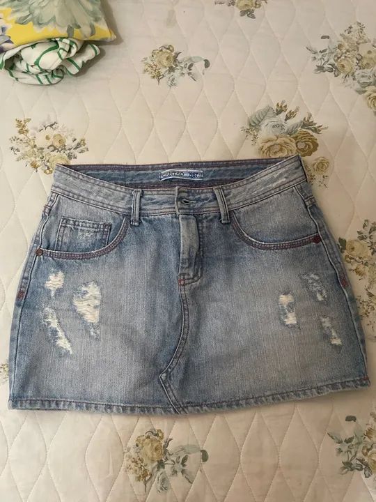 Saia Jeans Destroyed Cantão Roupas Cândida Câmara, Montes