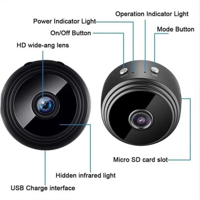 Mini Câmera A9 Original Sem fio 1080p até 2k Monitoramento Segurança Visão Noturna
