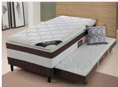 Cama com Auxiliar Ouro