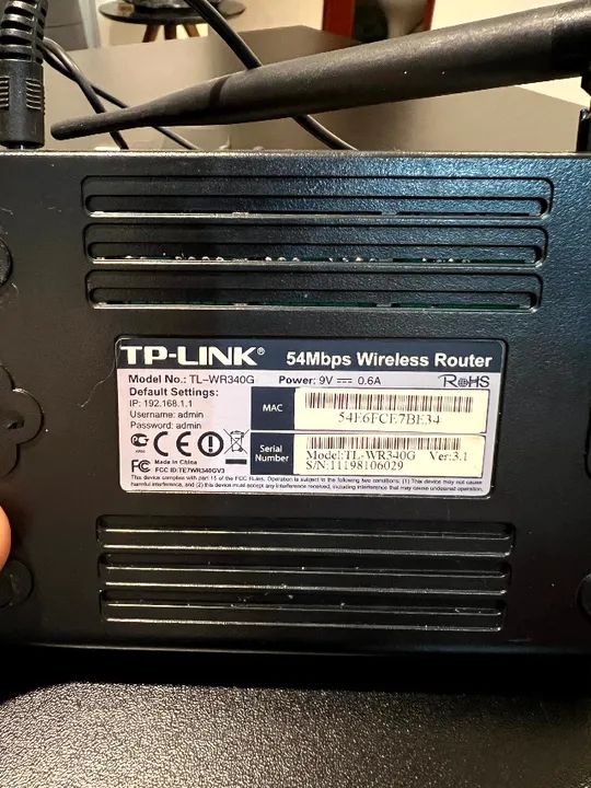  tl-wr340g roteador tp-link wireless g 54mbps  - Foto 4