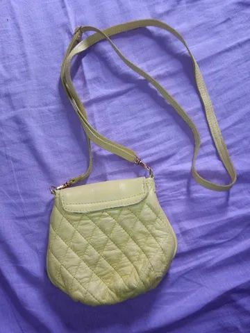 Bolsa tiracolo amarela de couro - Foto 2
