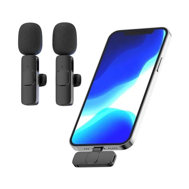Microfone Sem Fio USBC do Samsung Galaxy S24 ou Lightning para iPhone 15 Pro Max - Foto 4