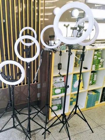 Queima de estoque ring light 26cm anel e tripé de 2,10 - Foto 2