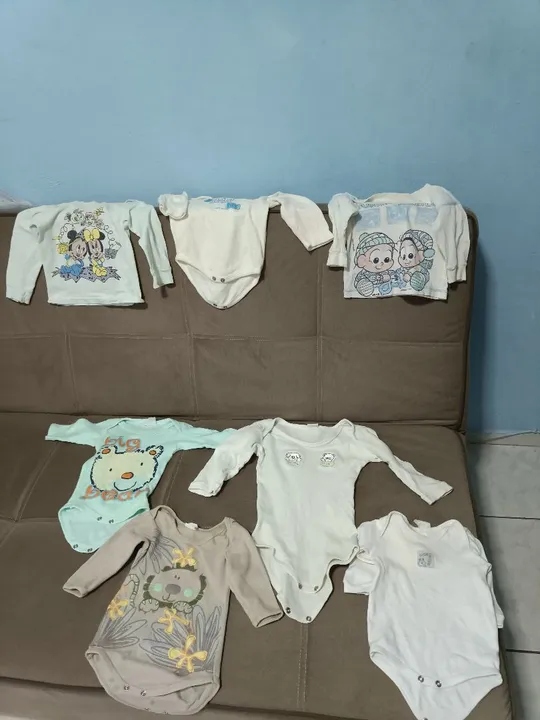 Lote de Roupas de Bebê - Bodies e Blusas