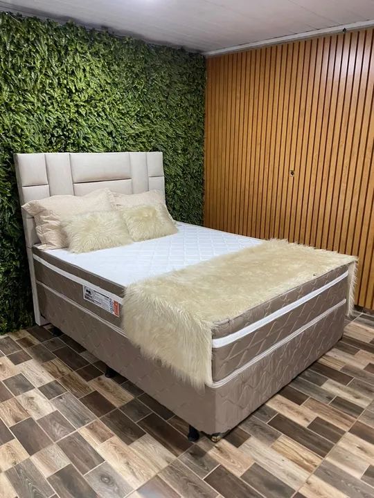 Cama box casal com colchão d33 nova a pronta entrega 