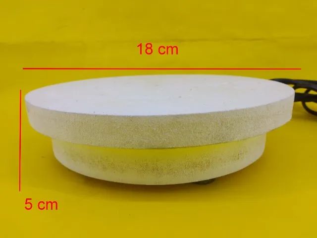 Base giratória elétrica em Mdf para bolo e expositor -23cm p/ 15kg 110volts