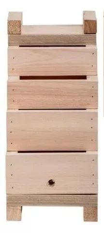 Caixa De Abelha Sem Ferrão Jataí Asf Modelo Inpa Eucalipto Rosa 12x12 - Foto 4