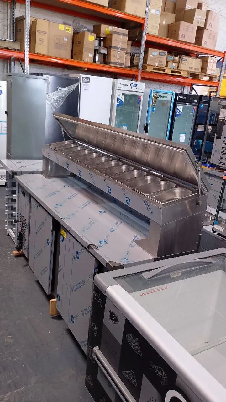 Balcão condimentador 2 m * Inox 