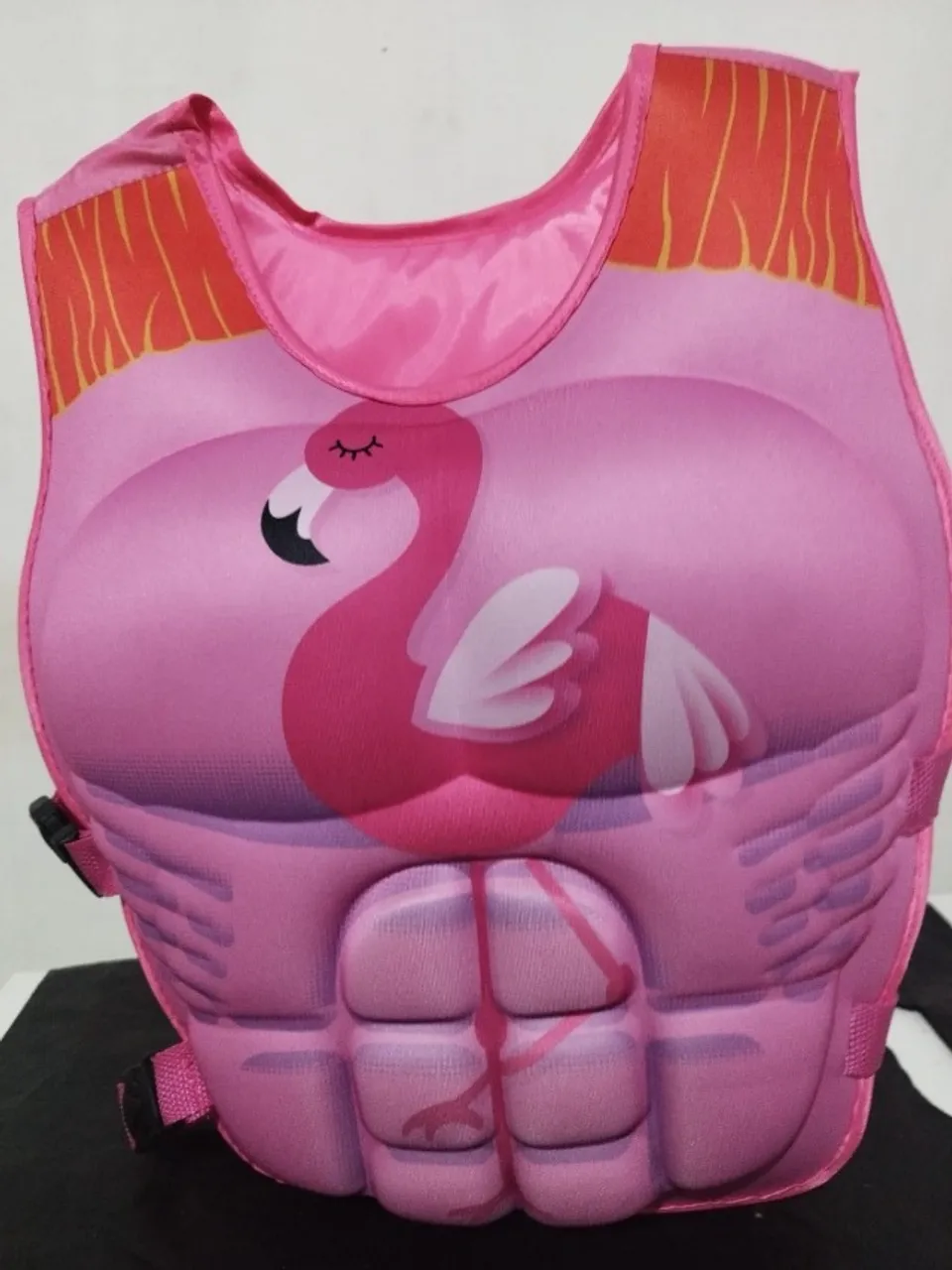 Colete salva-vidas infantil com estampa de flamingo