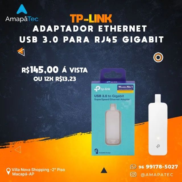 Adaptador De Rede Tp-link Ue300 USB 3.0 Gigabit V 4.0