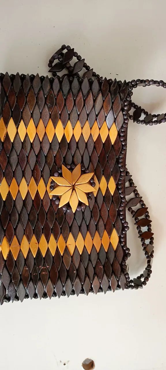 Bolsa tiracolo em marchetaria - Foto 4