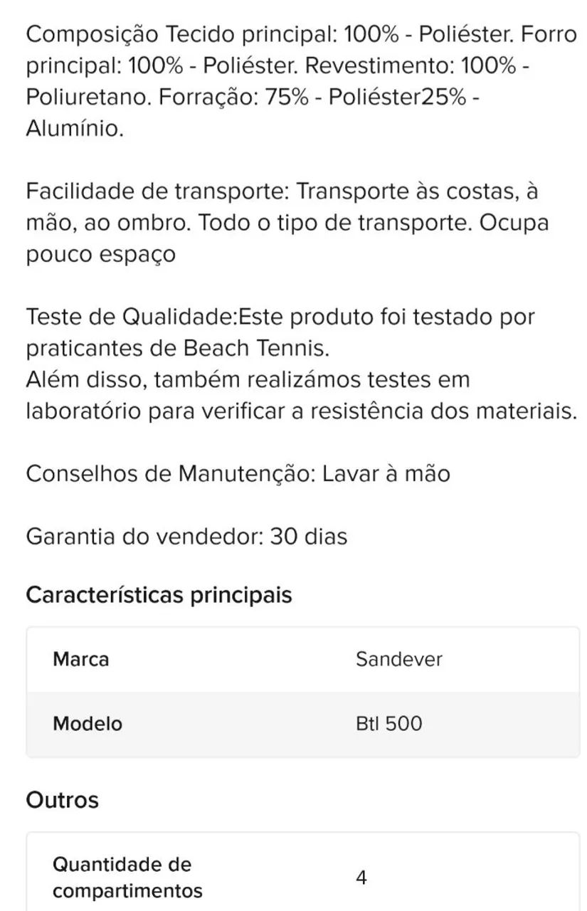 Raqueteira Sandever nova - Foto 5