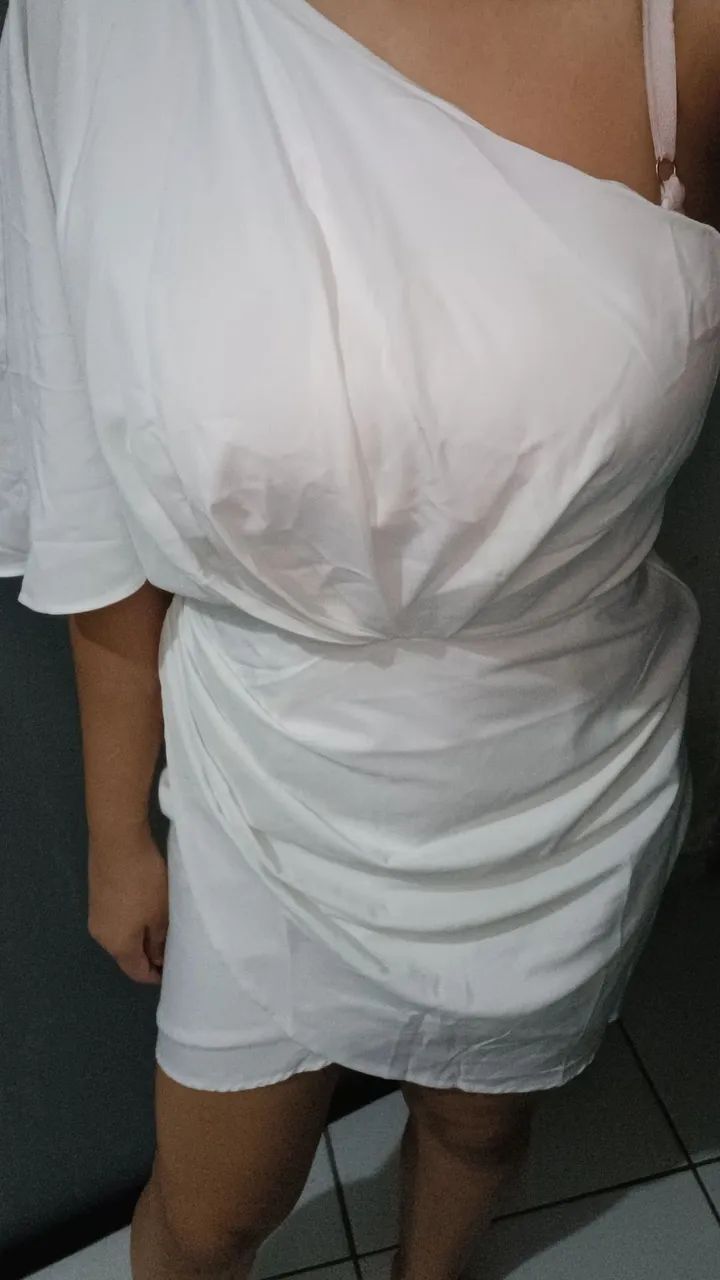 Vestido branco de um ombro só - Foto 2