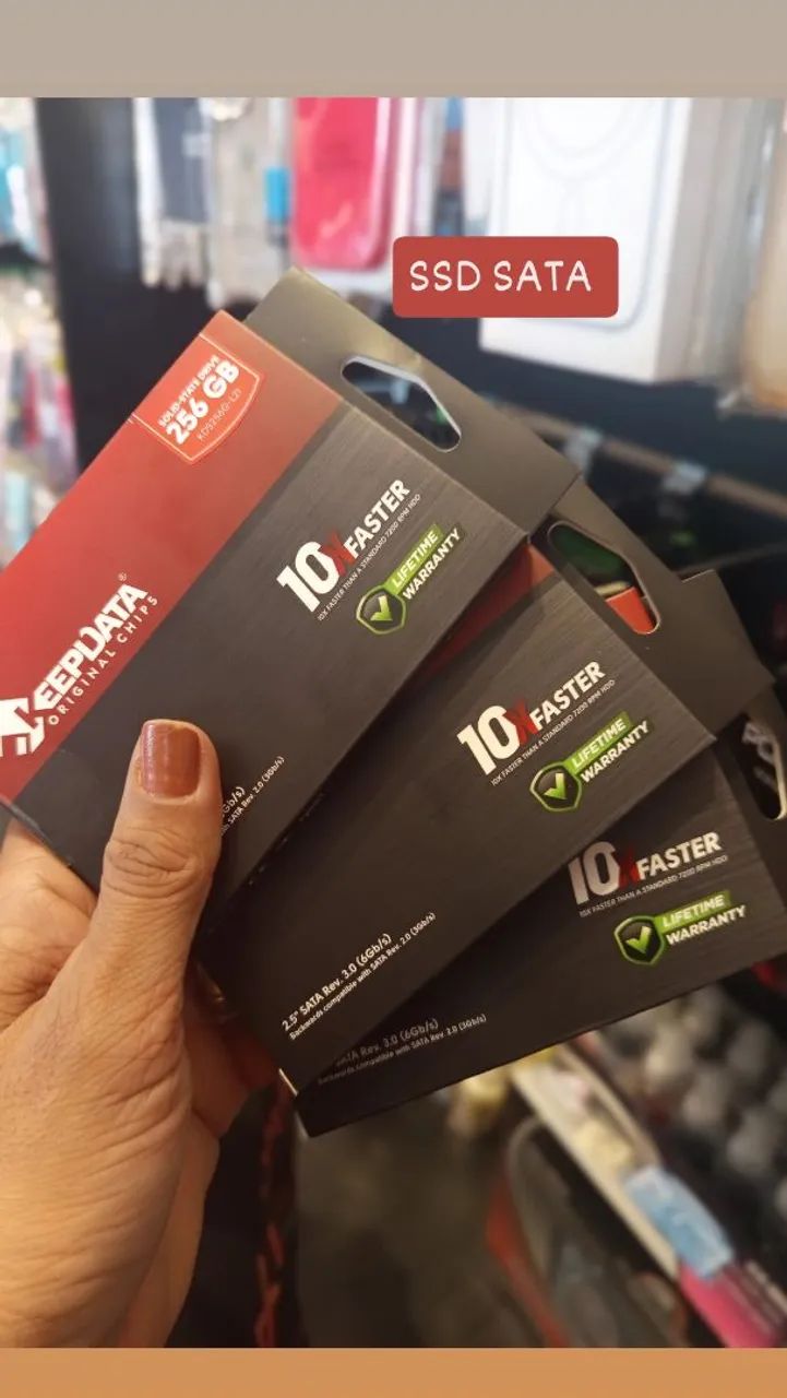 SSD SATA 256GB - Novo e Rápido!